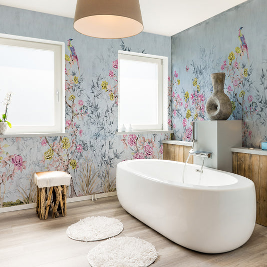 Carta da parati Chinoiserie Paradiso - bagno