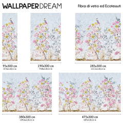 Carta da parati Chinoiserie Paradiso dimensioni Fibra di vetro
