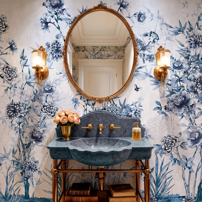 Carta da parati Blue Harmony - bagno