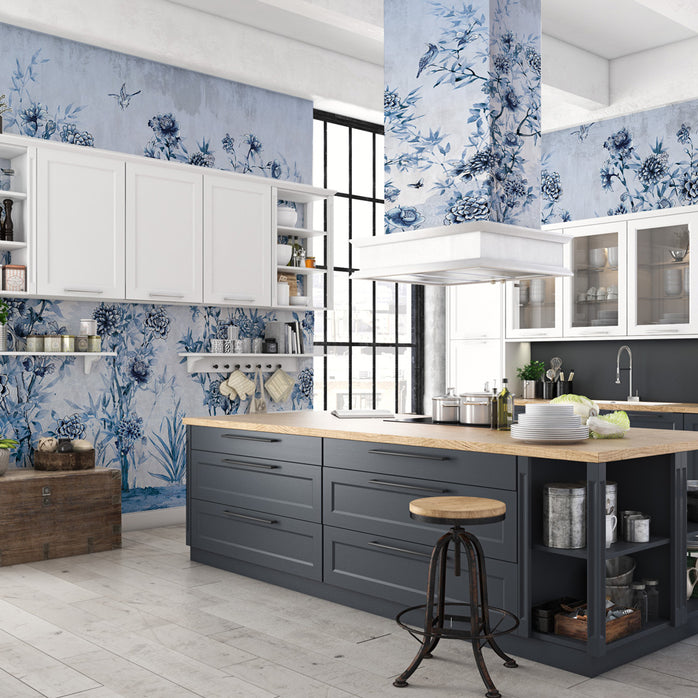 Carta da parati Blue Harmony - cucina