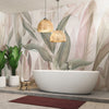 Pastel foliage wallpaper
