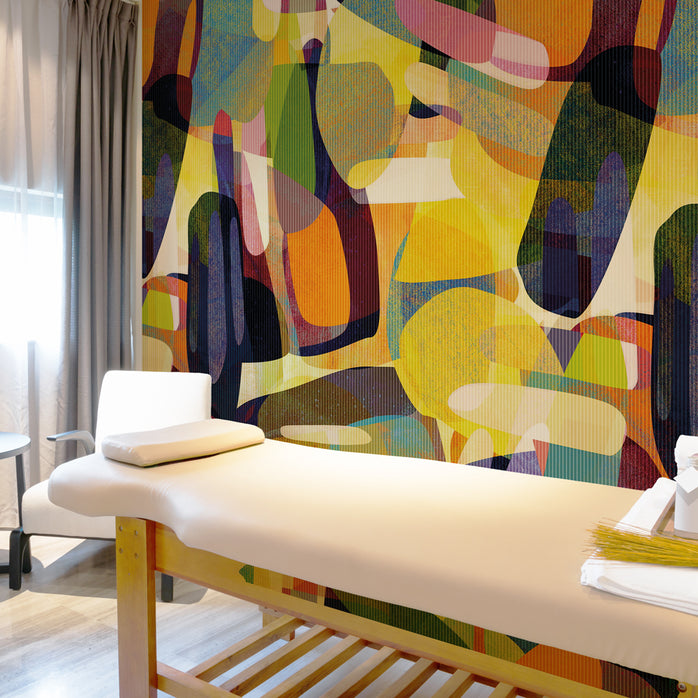 Carta da parati Carnevale dei colori - esercizi commerciali