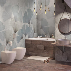 Carta da parati Ginko Essential Polvere Bagno | blu