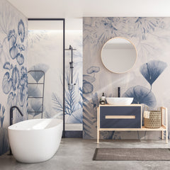 Carta da parati Giardino marino - box doccia