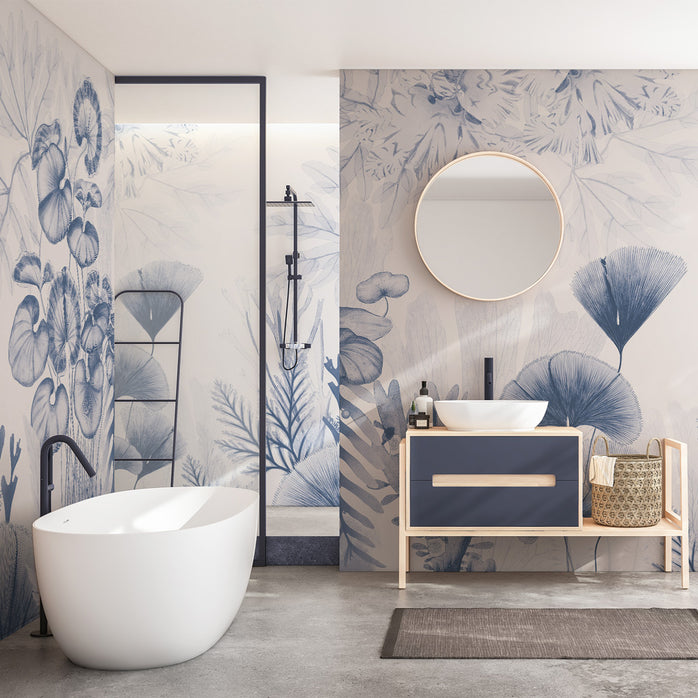 Carta da parati Giardino marino - box doccia