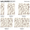 English Toile Wall Mural