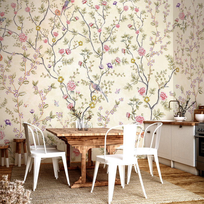 Carta da parati Chinoiserie orientale - cucina