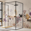 Carta da parati Decoupage floreale - box doccia, bagno