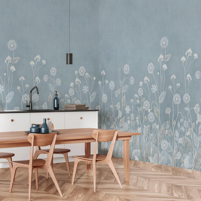 Carta da parati Fiori di zucchero - cucina, sala da pranzo
