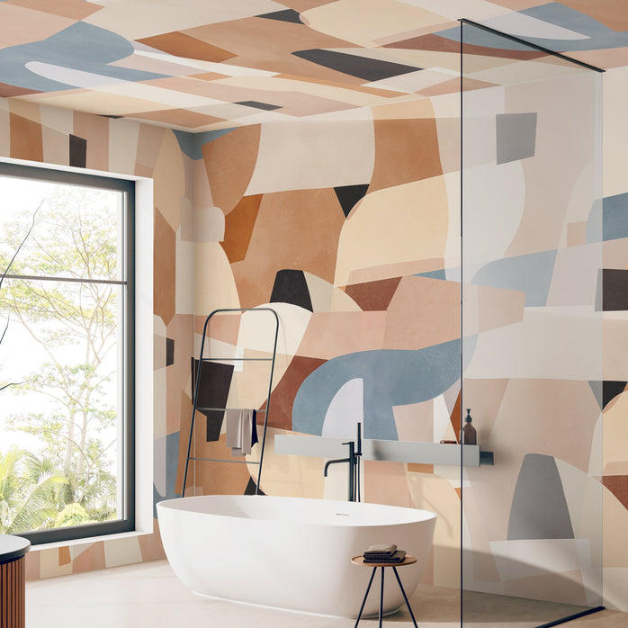 Carta da parati Frammenti - box doccia, bagno, soffitto