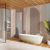 Carta da parati Geometrie chic - bagno, box doccia