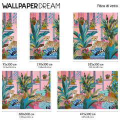 Garden in pink Wall Mural