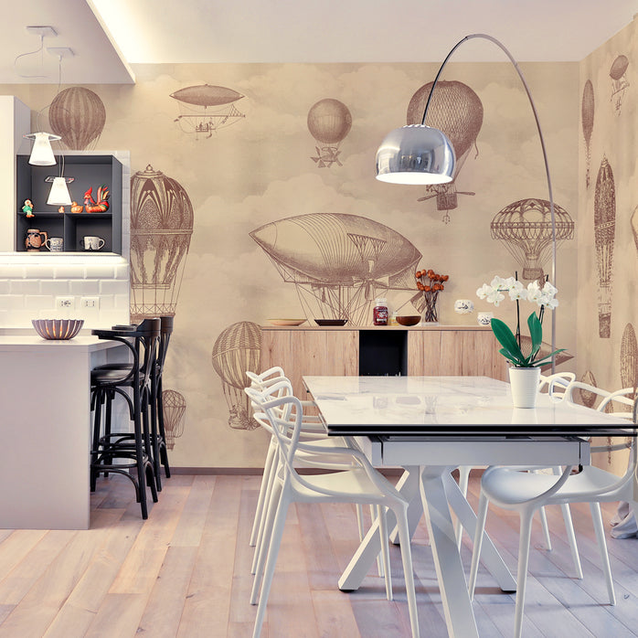 Carta da parati Il giro del mondo - sala da pranzo, cucina