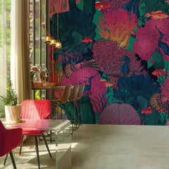 Carta da parati Deep purple - esercizi commerciali