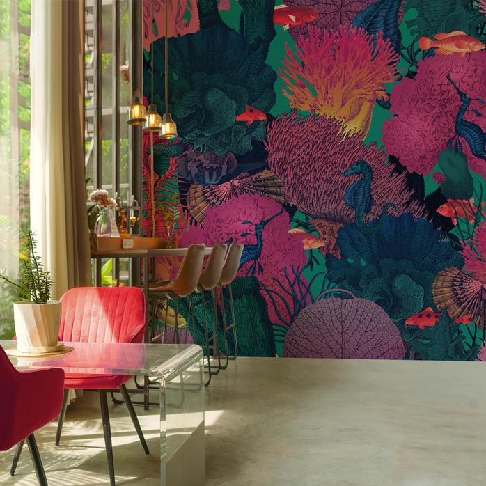 Carta da parati Deep purple - esercizi commerciali