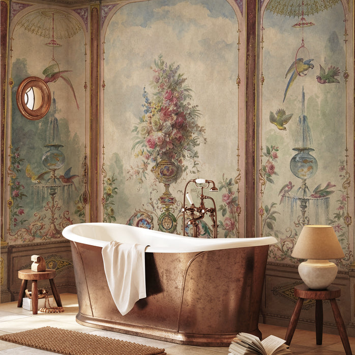 Carta da parati Boiserie Antica - bagno