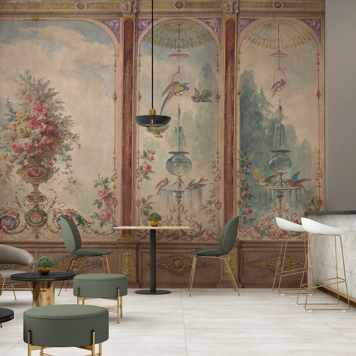 Carta da parati Boiserie Antica - sala da pranzo, esercizi commerciali