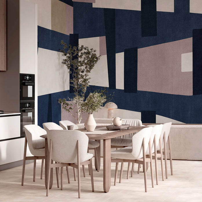 Carta da parati Puzzle geometrico - sala da pranzo, cucina
