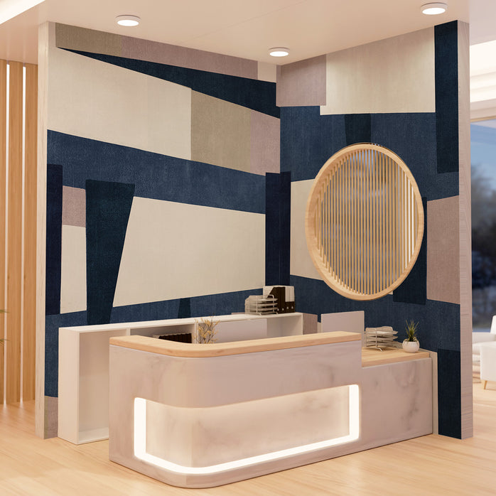 Carta da parati Puzzle geometrico - hotel