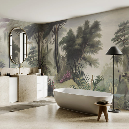 Carta da parati Paesaggio tropicale - bagno