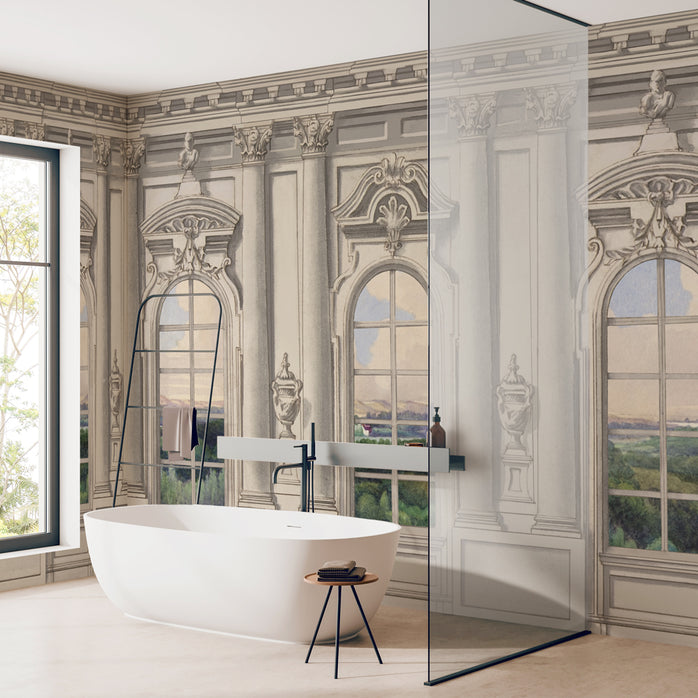 Carta da parati Cortile antico - box doccia