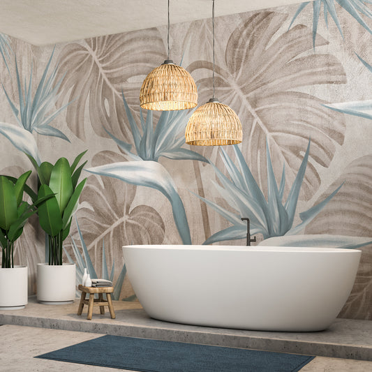 Carta da parati Monstera del Paradiso - bagno