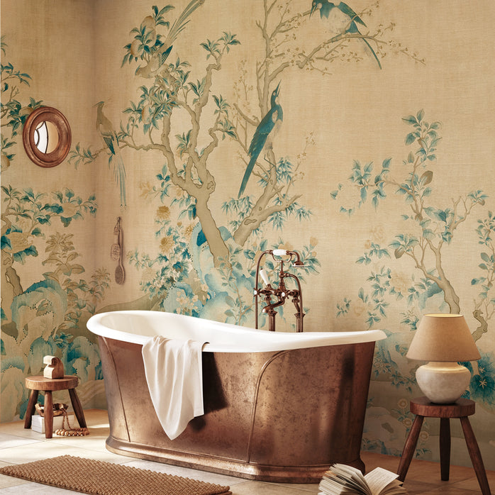 Carta da parati boschetto d'Oriente - bagno