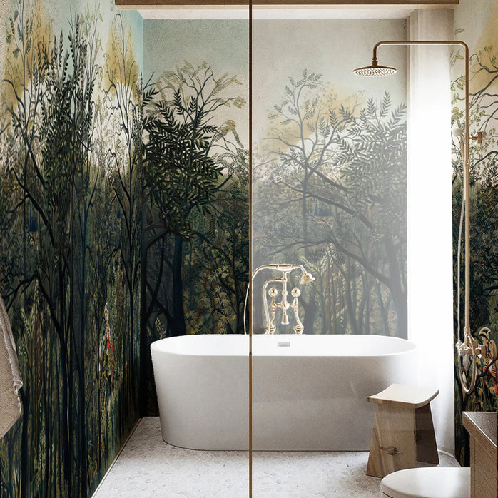 Carta da parati Passeggiata nel bosco - box doccia