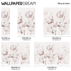 Papel Pintado Copos de algodón