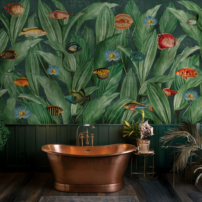 Carta da parati Vita nel blu - bagno