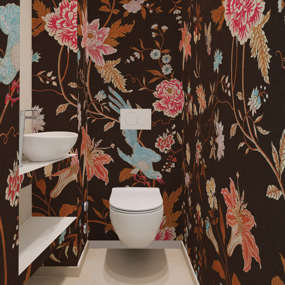 Carta da parati Chinoiserie notturna - bagno