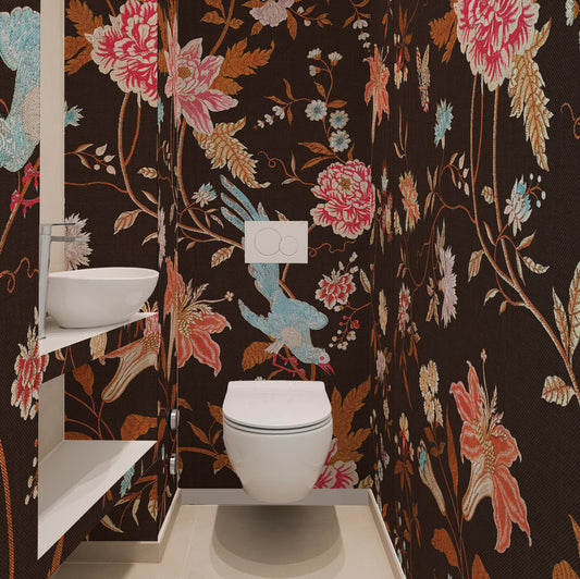 Carta da parati Chinoiserie notturna - bagno