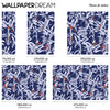 Jungle in blue Wall mural