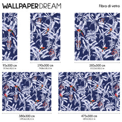 Jungle in blue Wall mural