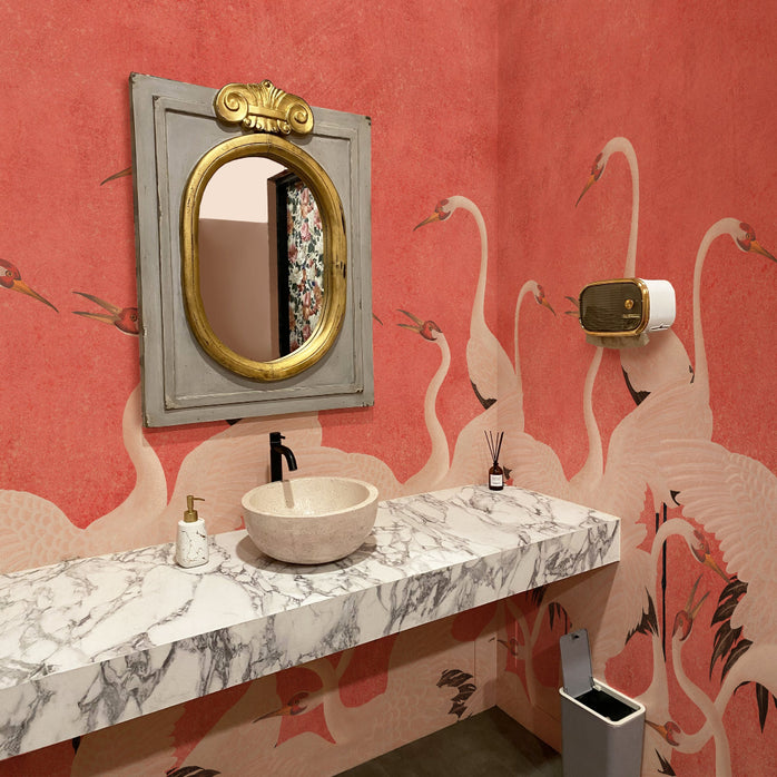 Carta da parati Aironi eleganti - bagno