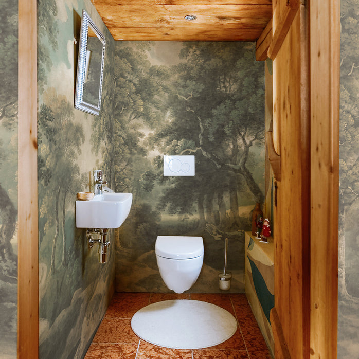 Carta da parati Foresta dipinta - bagno