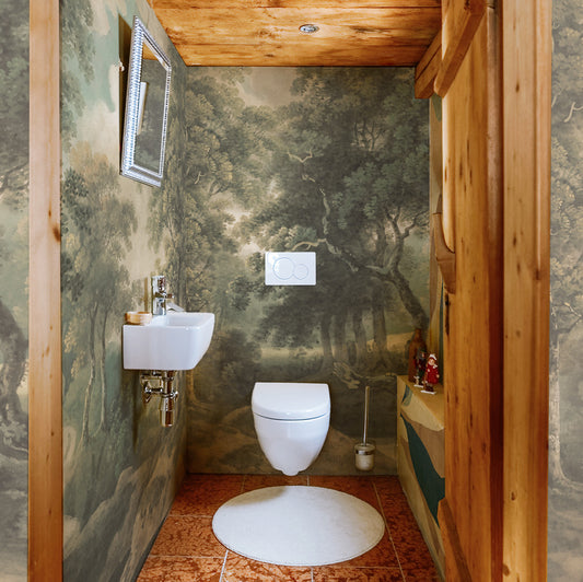 Carta da parati Foresta dipinta - bagno