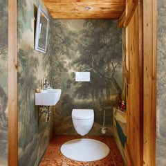 Carta da parati Foresta dipinta - bagno
