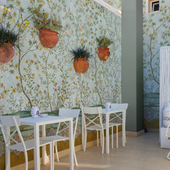 Carta da parati Chinoiserie di giada - per esterni