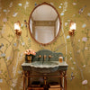 Carta da parati Chinoiserie dorata - bagno