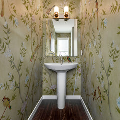 Carta da parati Chinoiserie dorata - bagno