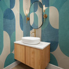 Carta da parati Anni 70 - bagno
