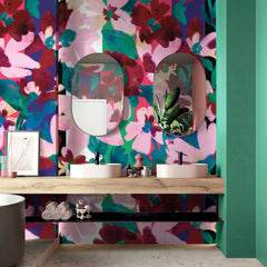 Carta da parati Prato fiorito - bagno