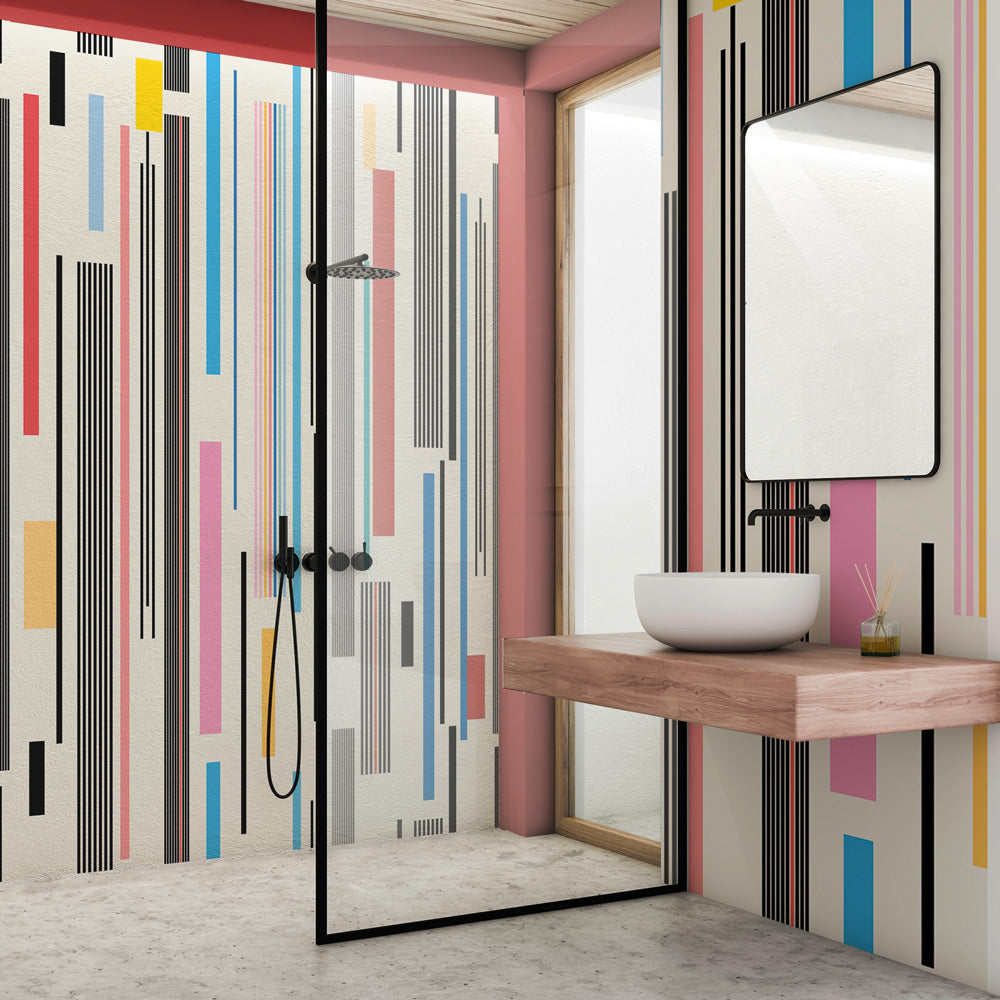 Carta da parati Luci intermittenti - box doccia