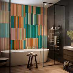 Carta da parati Trama moderna - bagno, box doccia