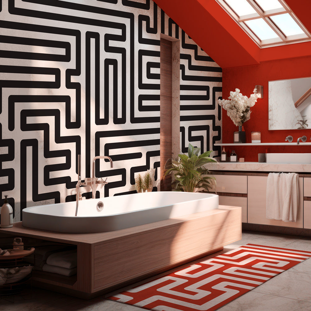 Carta da parati Labirinto - bagno