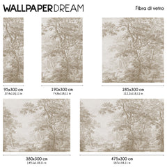 Engraved Forest Wall Mural