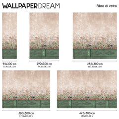 Carta da parati Boiserie floreale