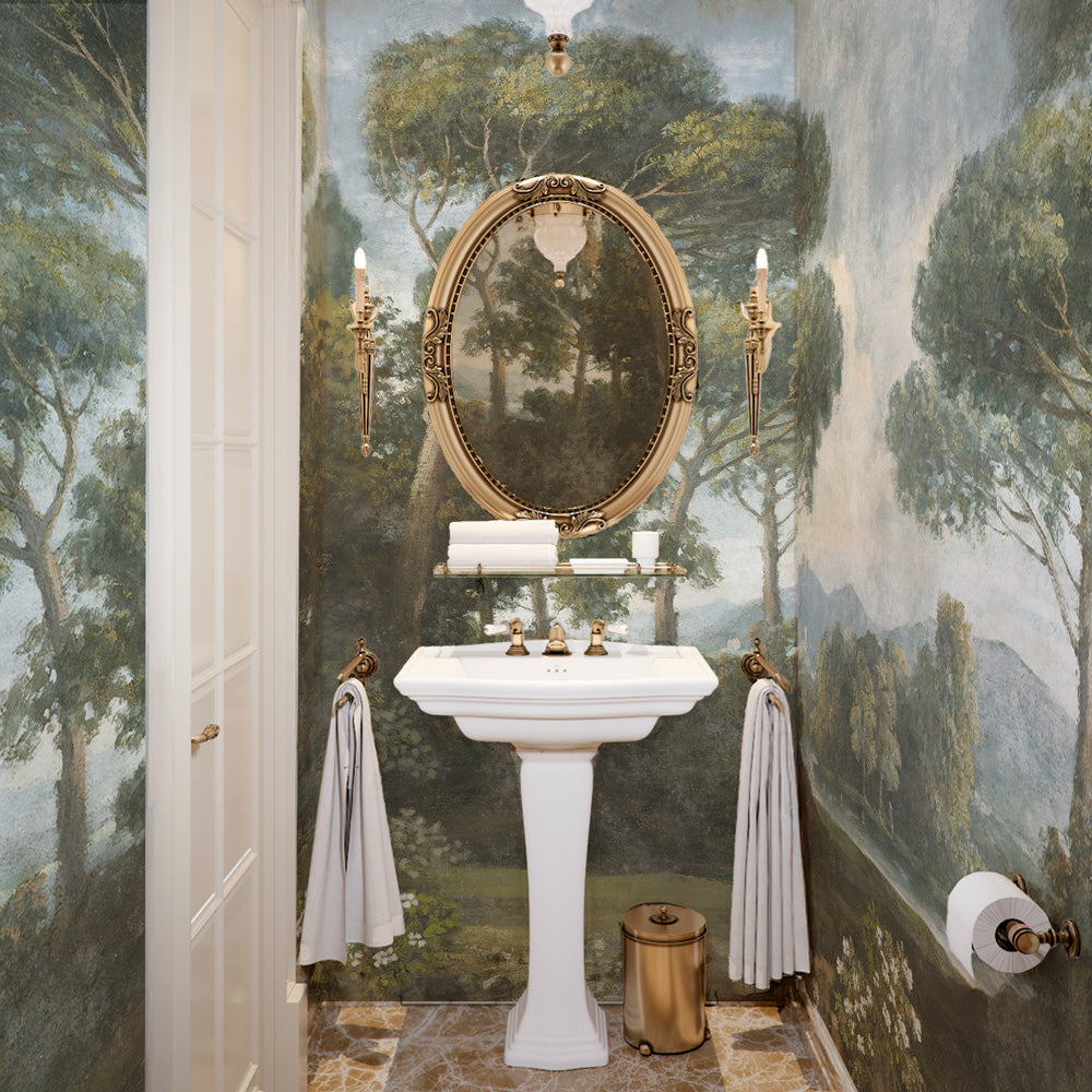 Carta da parati Foresta dei pini - bagno