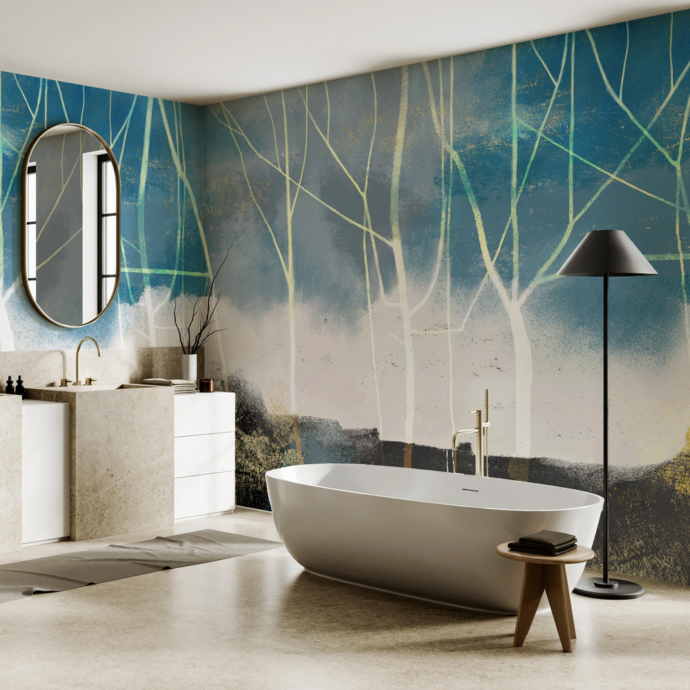 Carta da parati Alba invernale - bagno